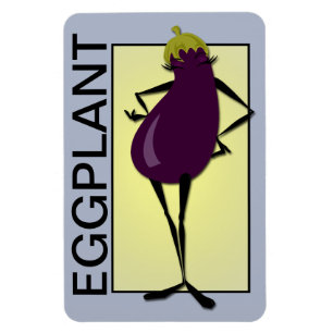 MAGNET FLEXIBLE DAME AUX AUBERGINES DRÔLE MAGNÉTIQUE PHOTO RECTANG