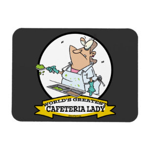MAGNET FLEXIBLE DAME DE CAFÉTÉRIA LA PLUS GÉNIALE DU MONDE CARTOON