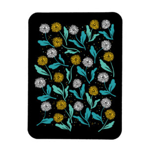 Magnet Flexible Dandelion de printemps Fleurs et design Feuille