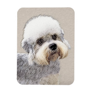 Magnet Flexible Dandie Dinmont Terrier Peinture Chien Art original