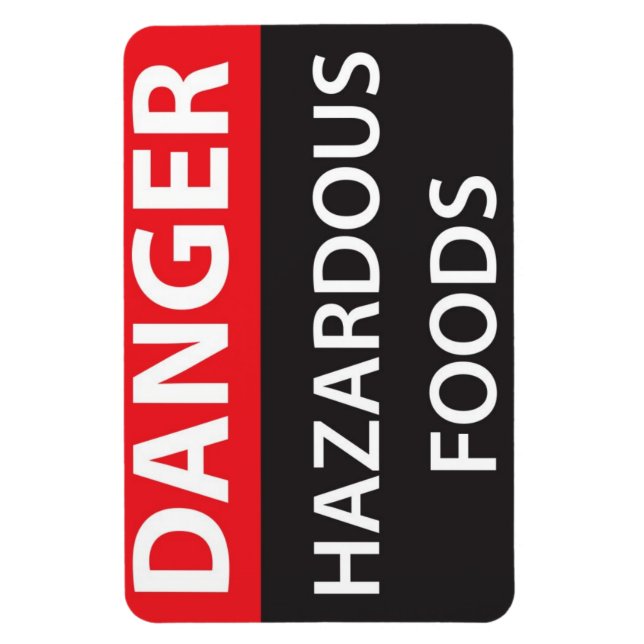 Magnet Flexible Danger Aliments dangereux (Vertical)
