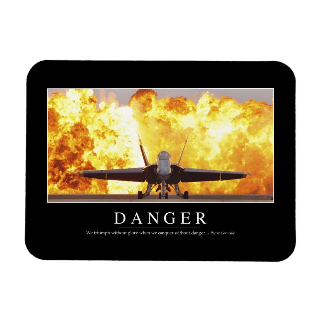 Magnet Flexible Danger : Citation inspirante (Horizontal)
