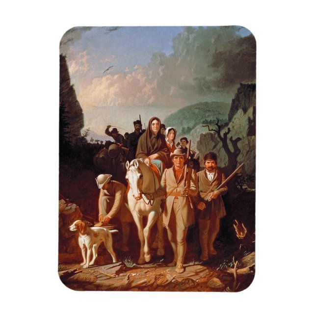 Magnet Flexible Daniel Boone escortant des colons  (Vertical)