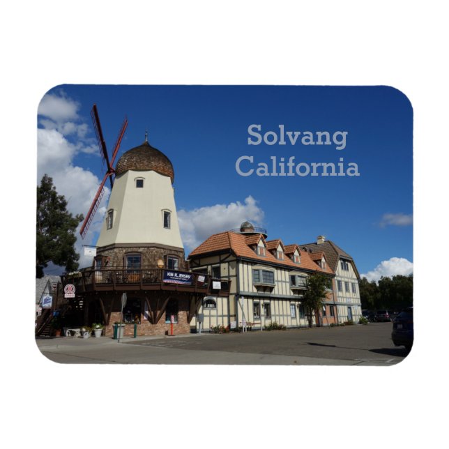Magnet Flexible Danois Windmill Solvang California Souvenir (Horizontal)