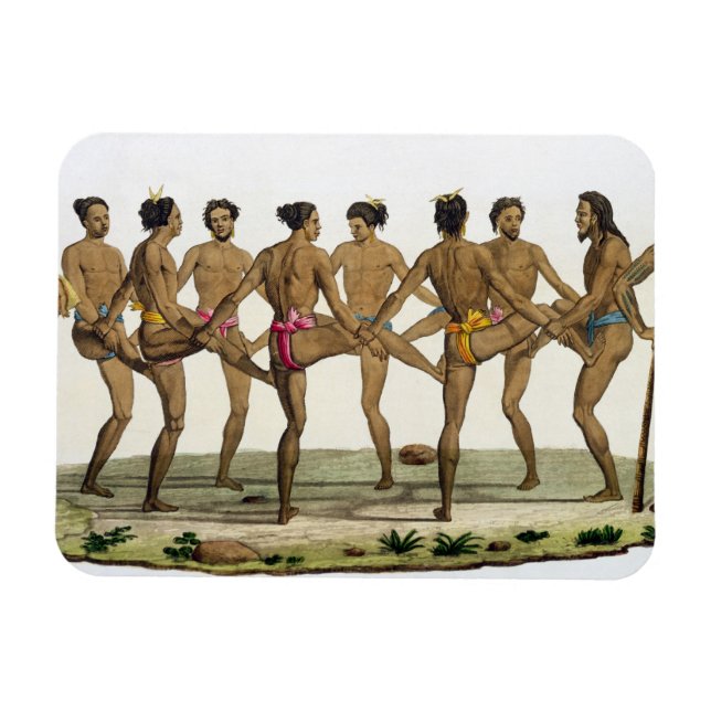 Magnet Flexible Danse des Caroline Islanders, assiette 22 de 'Le (Horizontal)