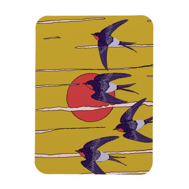 Magnet Flexible Danse des hirondelles (Vertical)