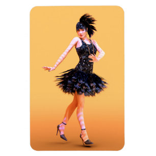 Magnet Flexible Danse Flapper Vintage