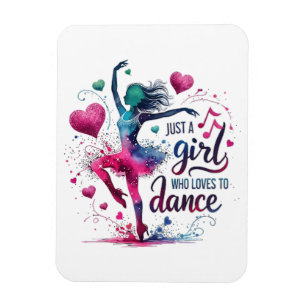 Magnet Flexible Danse Rétro Juste Une Fille Qui Aime Danser