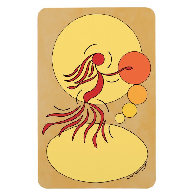 Magnet Flexible Danseur Abstrait (Vertical)