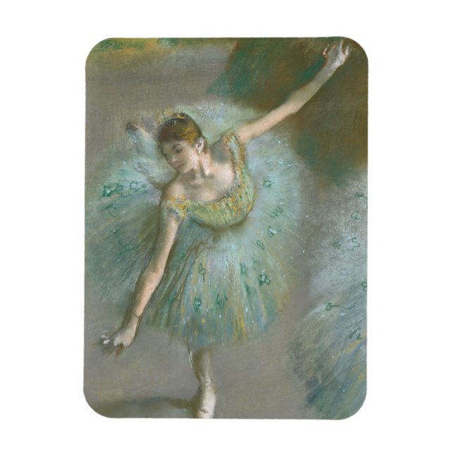Magnet Flexible Danseuse dans Green Edgar Degas (Vertical)