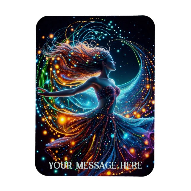 Magnet Flexible Danseuse galactique féminine gracieuse (Vertical)