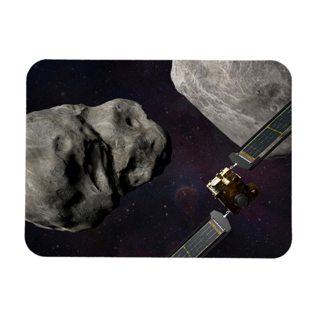 Magnet Flexible Dart Spacecraft Et Le Liciacube Avant Impact (Horizontal)
