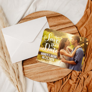 Magnet Flexible Date de sauvegarde de photo de script rustique