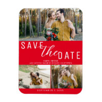 Date de sauvegarde rouge mariage 3 photos