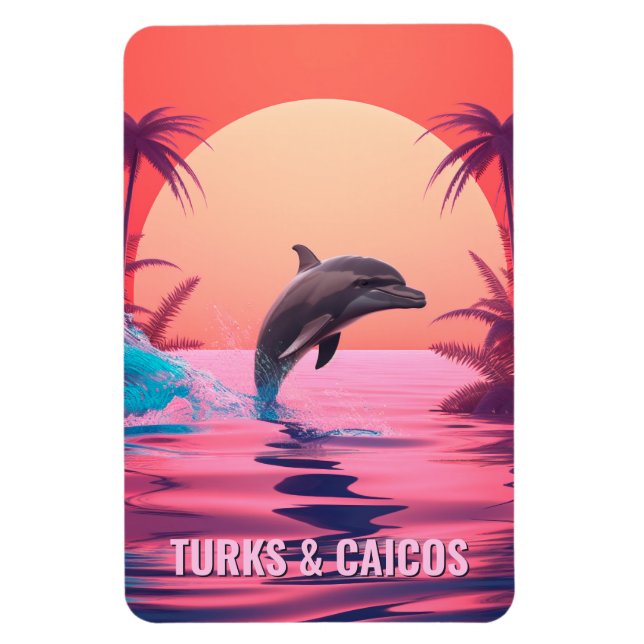 Magnet Flexible Dauphin de Turc et Caicos (Vertical)