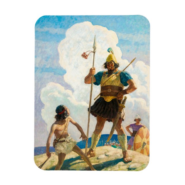 Magnet Flexible David et Goliath, 1940 par Newell Convers Wyeth (Vertical)