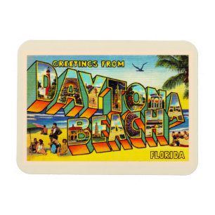 Magnet Flexible Daytona Beach Florida FL Grande Lettre Carte posta