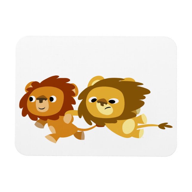 Magnet Flexible De mignons Lions de Cartoon dans un aimant flexibl (Horizontal)