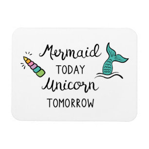 Magnet Flexible De sirène licorne aujourd'hui demain