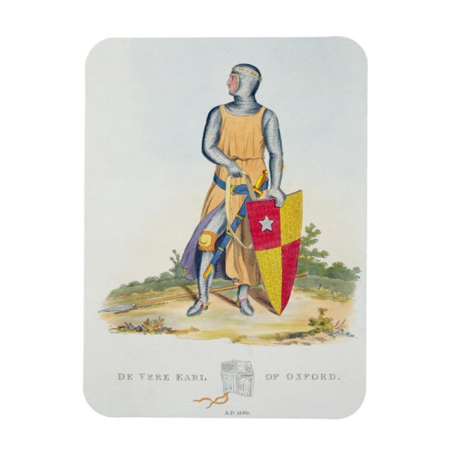 Magnet Flexible De Vere, comte d'Oxford, 1280, de 'Ancient Armou (Vertical)