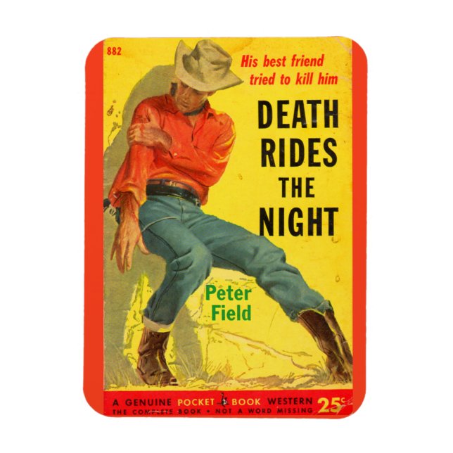 Magnet Flexible Death Rides La nuit couverture du livre de l'ouest (Vertical)