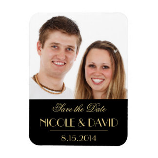 Magnet Flexible Décadent Déco élégant mariage noir enregistrer la