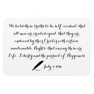 Magnet Flexible Déclaration d'indépendance des États-Unis 1776 