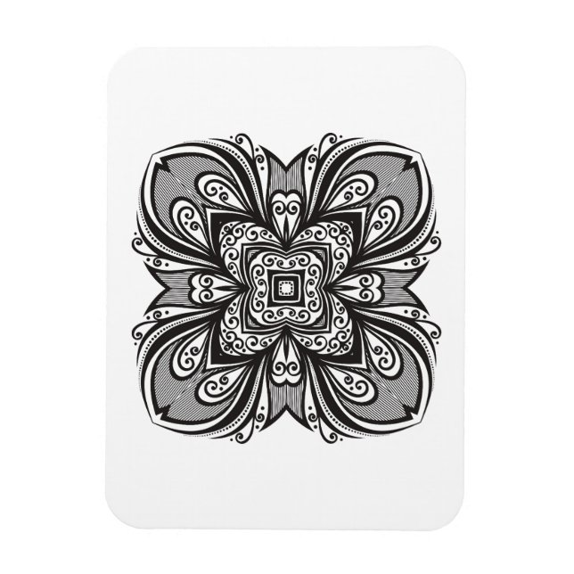 Magnet Flexible Déco Carré noir inspiré (Vertical)