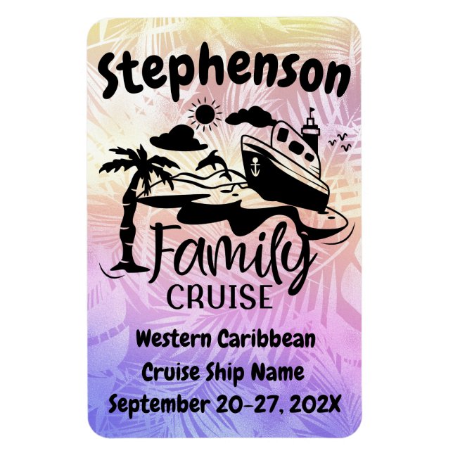 Magnet Flexible Décor de la porte de croisière familiale personnal (Vertical)