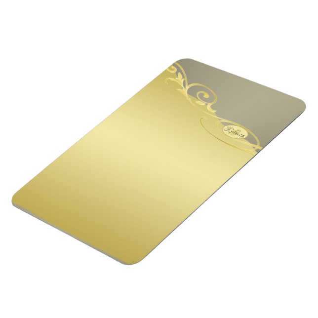 Magnet Flexible Décor de luxe sur or & argent, Monogramme (Côté Gauche)