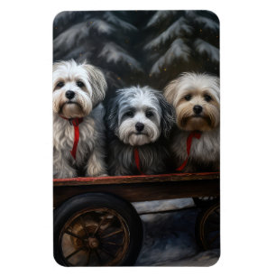 Magnet Flexible Décor de Noël Havanais Snowy Sleigh