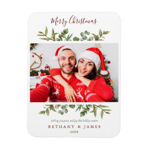 Magnet Flexible Décor de Noël Joyeux Noël Couples Photo Fêtes