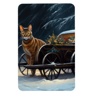 Magnet Flexible Décor de Noël pour Traîneau enneigé d'Abyssinie