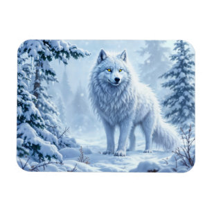 Magnet Flexible Décor des yeux de néon jaune de loup sauvage de ne