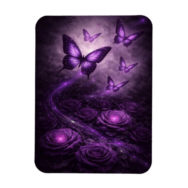 Magnet Flexible Décor floral gothique Dark Bloom (Vertical)