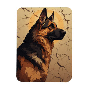Magnet Flexible 🐕 Décoration de Berger Allemand pour propriétaire