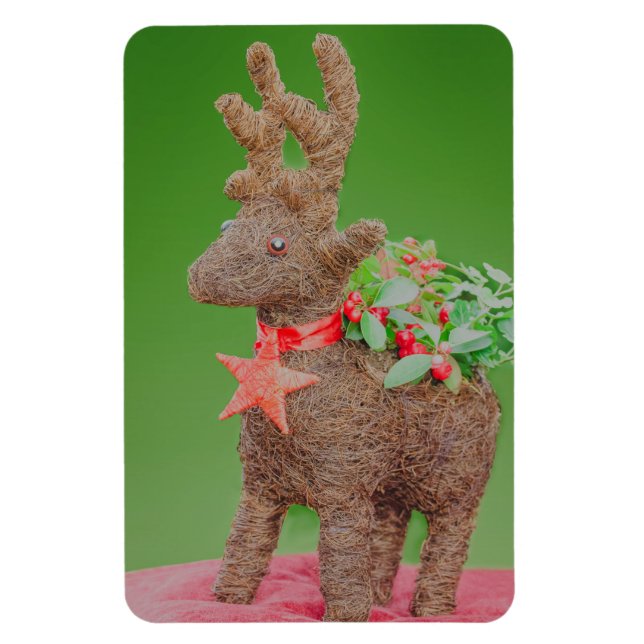 Magnet Flexible Décoration de Noël de renne (Vertical)