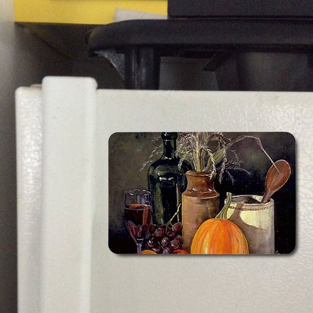 Magnet Flexible Décorations d'automne sur table, Citrouille, Fruit (Autumn Table Decor Pumpkin, Fruit, Drink Flexible Magnet)