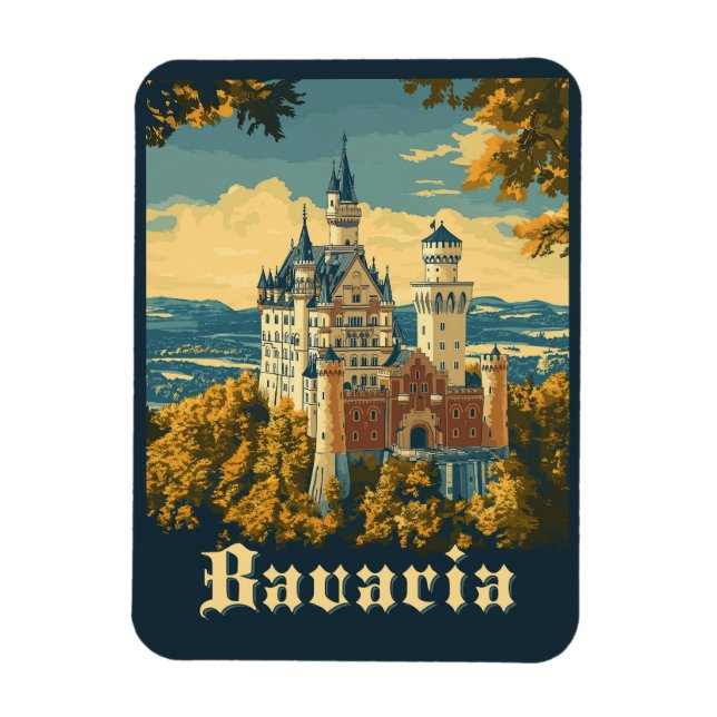 Magnet Flexible Découvrez la Bavière : Château de Neuschwanstein (Vertical)
