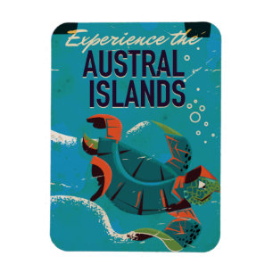 Magnet Flexible Découvrez le voyage vintage des îles Australes