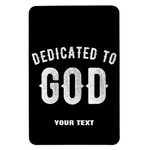 MAGNET FLEXIBLE DÉDIÉ À DIEU PERSONNALISABLE COOL TEXTE BLANC
