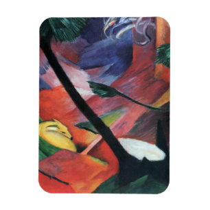 Magnet Flexible Deer in the Forest II par Franz Marc; Reh im Walde