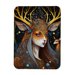Magnet Flexible Deer Lady Imaginaire Art