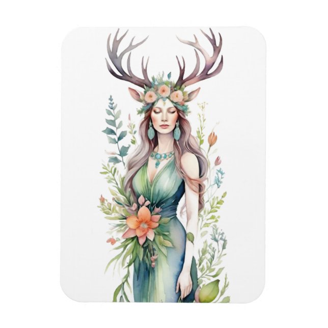 Magnet Flexible Déesse des fleurs Ostara Sabbat de l'équinoxe de p (Vertical)