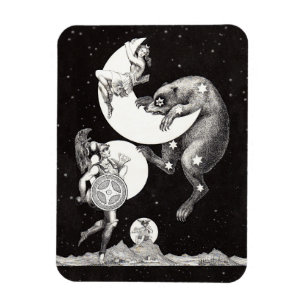 Magnet Flexible Déesse lunaire céleste antique et ours Ursa Major