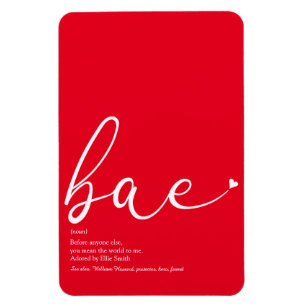Magnet Flexible Définition Bae Écriture Élégante Cœur d'Amour