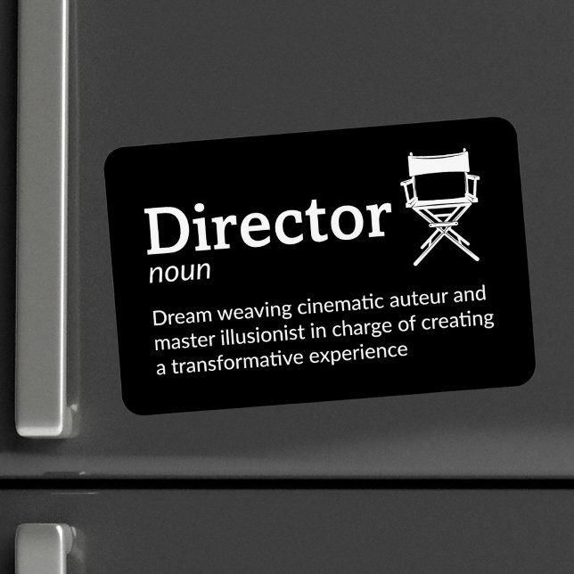 Magnet Flexible Définition du réalisateur - cinéaste 4" x 6" Flex (Créateur téléchargé)