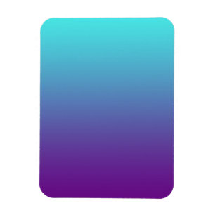 Magnet Flexible Dégradé de fond simple Turquoise Bleu Violet