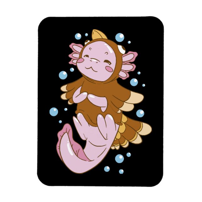 Magnet Flexible Déguisement de dinde Axolotl Amusant (Vertical)