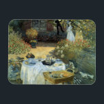 Magnet Flexible Déjeuner de Claude Monet, impressionnisme Vintage<br><div class="desc">Le Luncheon (1876) de Claude Monet est un tableau vintage de la nature aux beaux-arts de l'impressionnisme qui présente un déjeuner pique-nique de printemps dans le jardin avec thé de l'après-midi. Un enfant joue tranquillement sur le sol avec des jouets. À propos de l'artiste : Claude Monet (1840-1926) est un...</div>